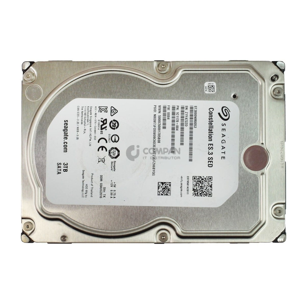 ST3000NM0053 SEAGATE 3TB 7.2K 6G 3.5 SATA LFF 128MB CACHE 1C1178-004